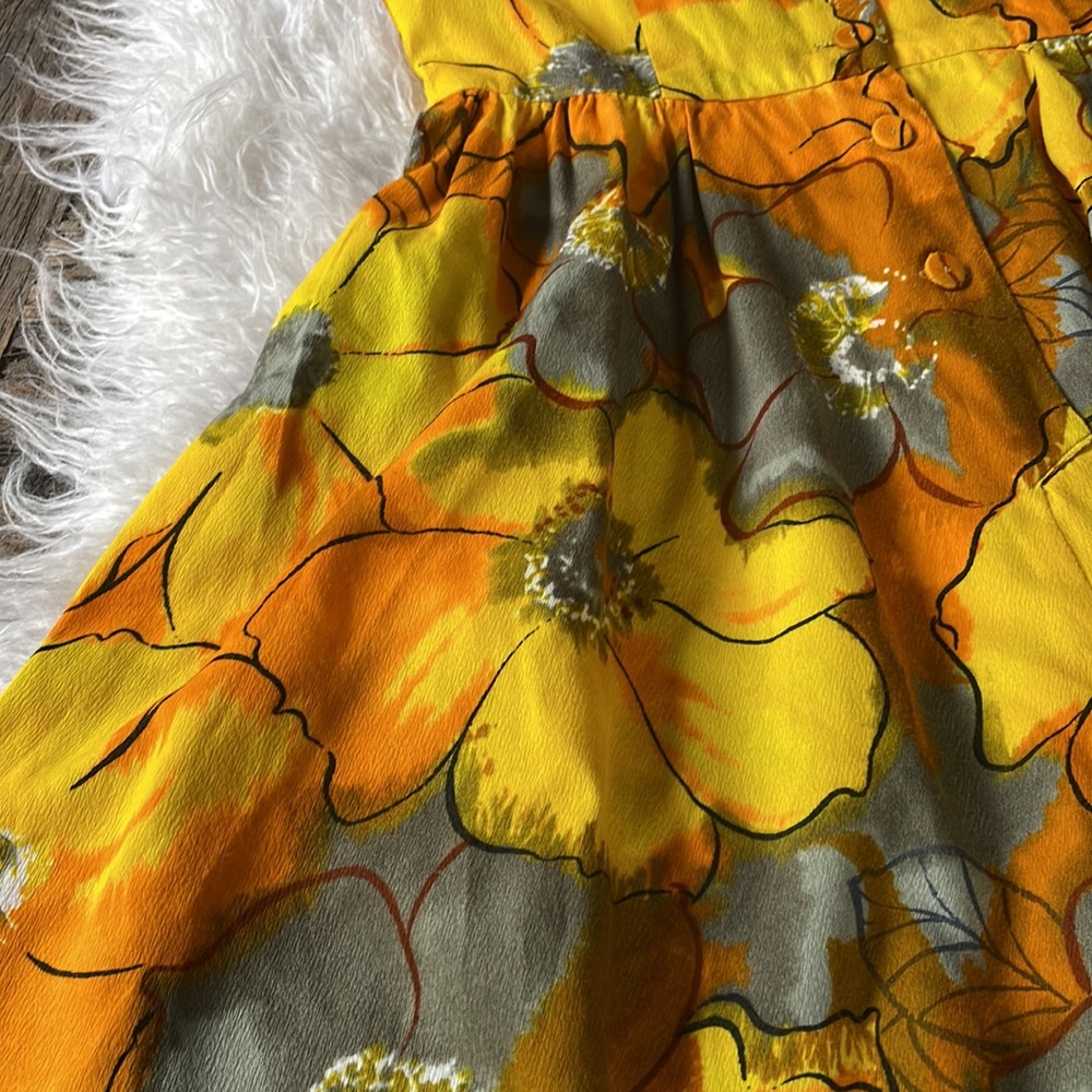 Evelyn Margolis 60’s vintage bark cloth Hawaiian dopamine dress EUC size small - Picture 12 of 12